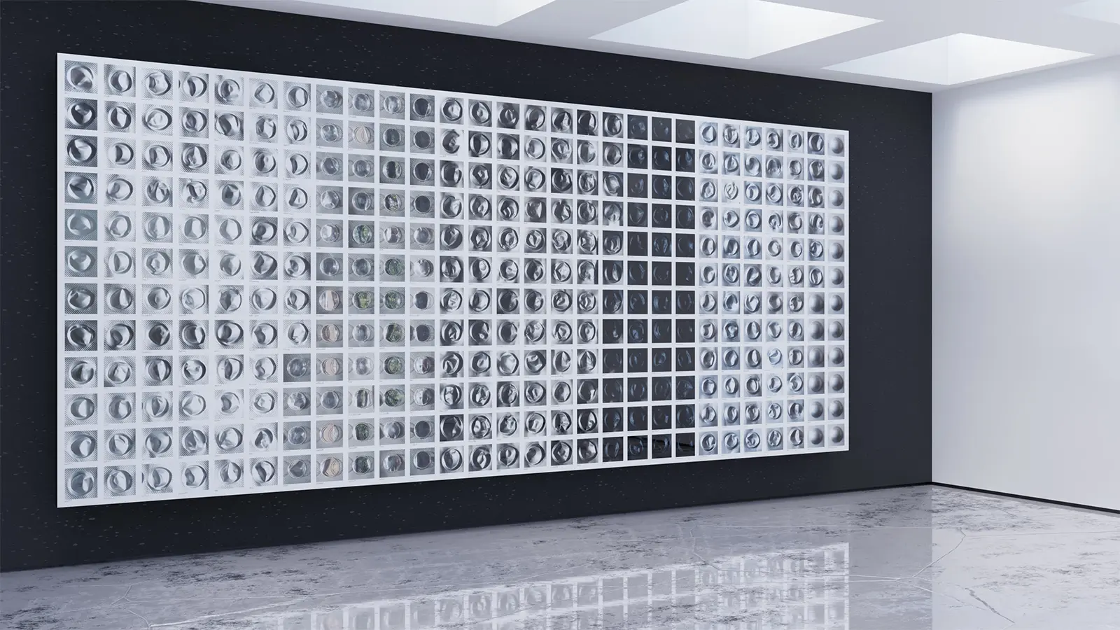 Token Ökonomie: Eine Wandarbeit von Florian Albrecht-Schoeck