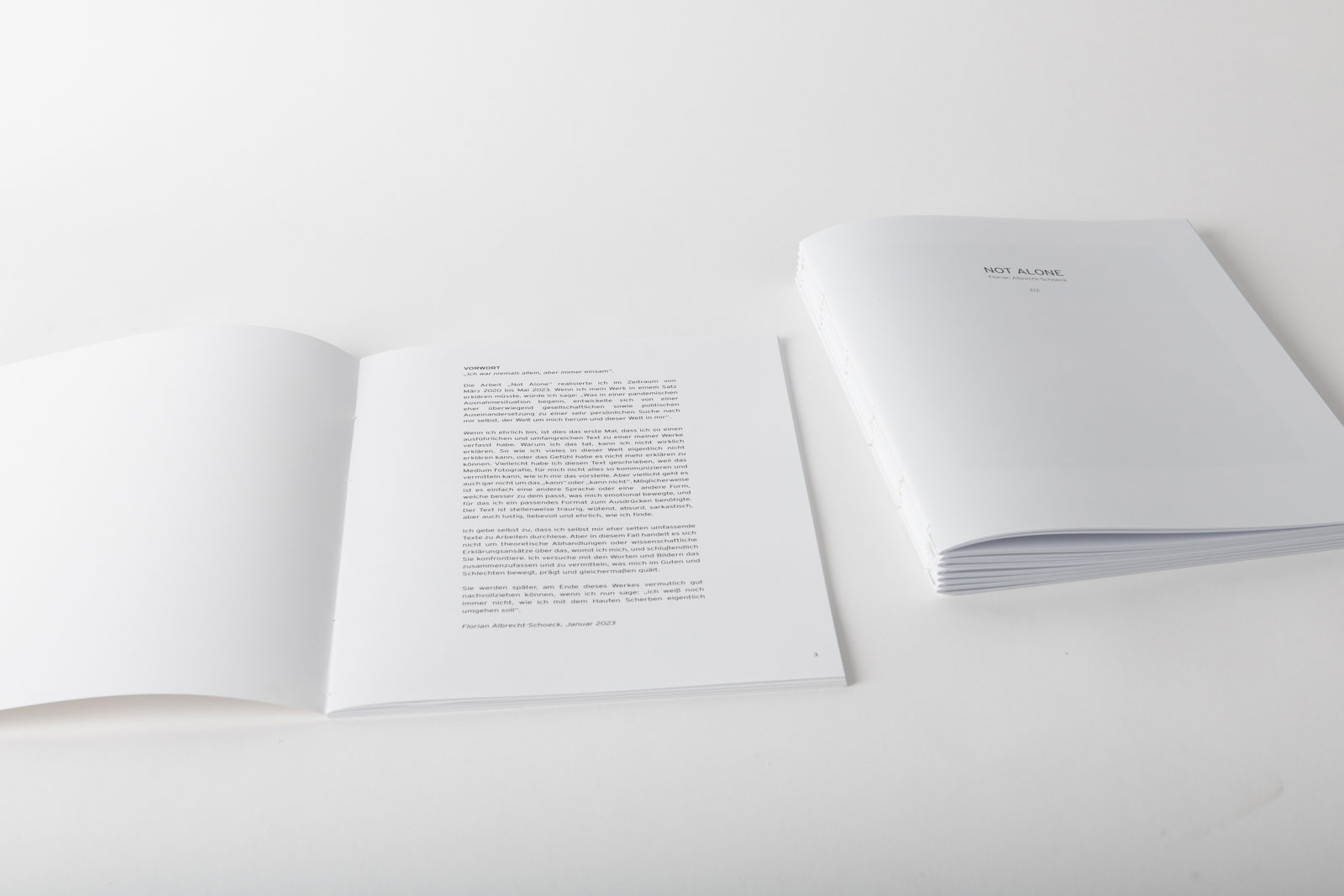 Die ersten Bilder der handgebundenen Buch-Edition von „Not Alone“. Die Buch-Edition besteht aus zwei Büchern.