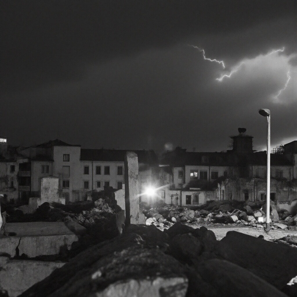 Die KI-Fotografie-Bilder beziehen sich dabei auf einen von mir geschriebenen Text, welcher durch verschiedene Sprach-Modelle modifiziert und erweitert wurde. Außerdem bauen die Bilder auf zwei LoRa Modellen von mir auf: eines mit dem Stil wie ich damals analog fotografierte und eines mit verschiedenen Materialien, aus denen ich meine “Neue Welt” aktuell baue.