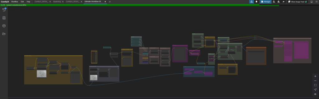 Ein Arbeitsablauf zum Erstellen von Fotografie KI Bilder bei mir auf dem Rechner mit dem Node-basierten ComfyUI.