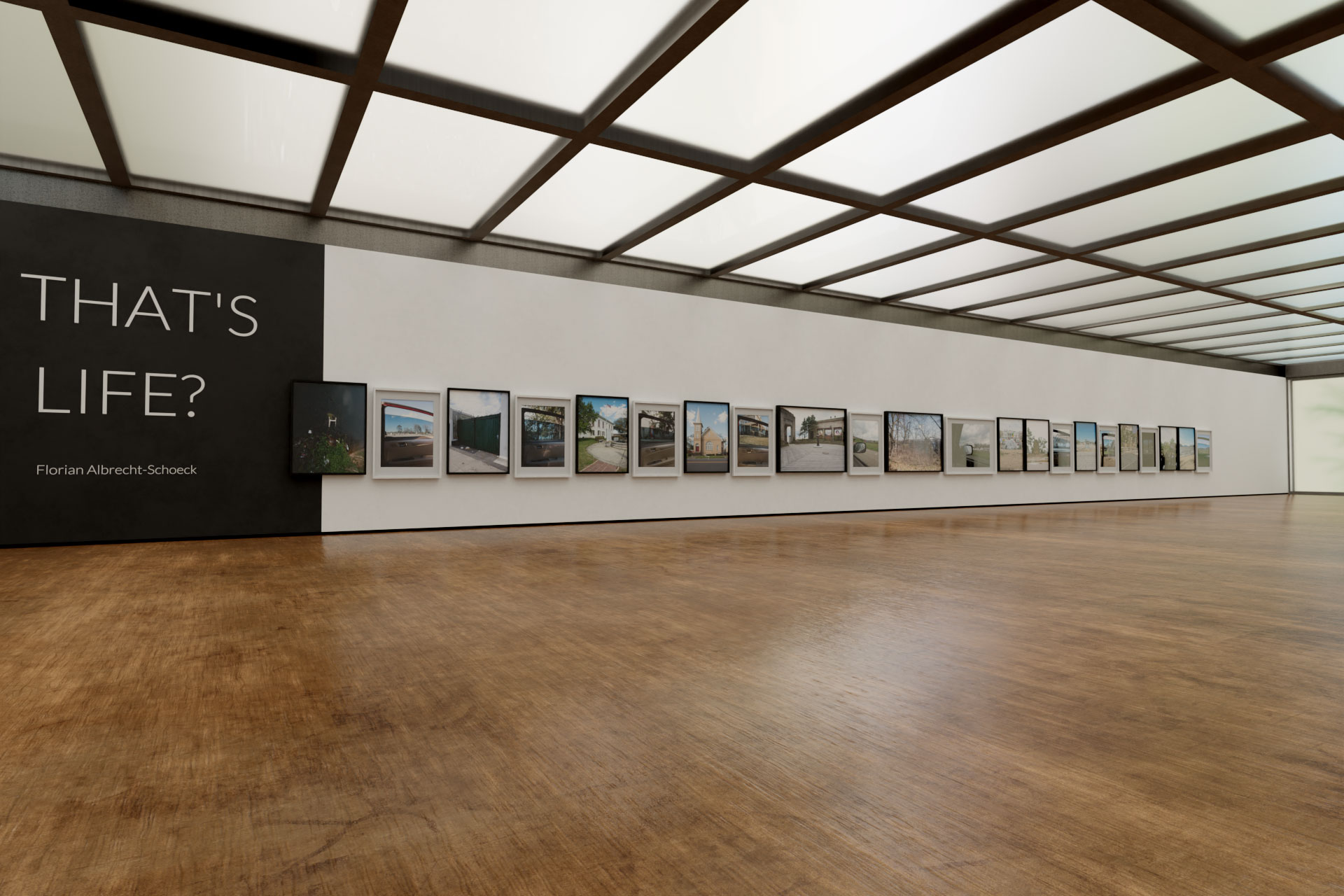 Installationsansicht der fotografischen Arbeit „That´s Life“ von Florian Albrecht-Schoeck.