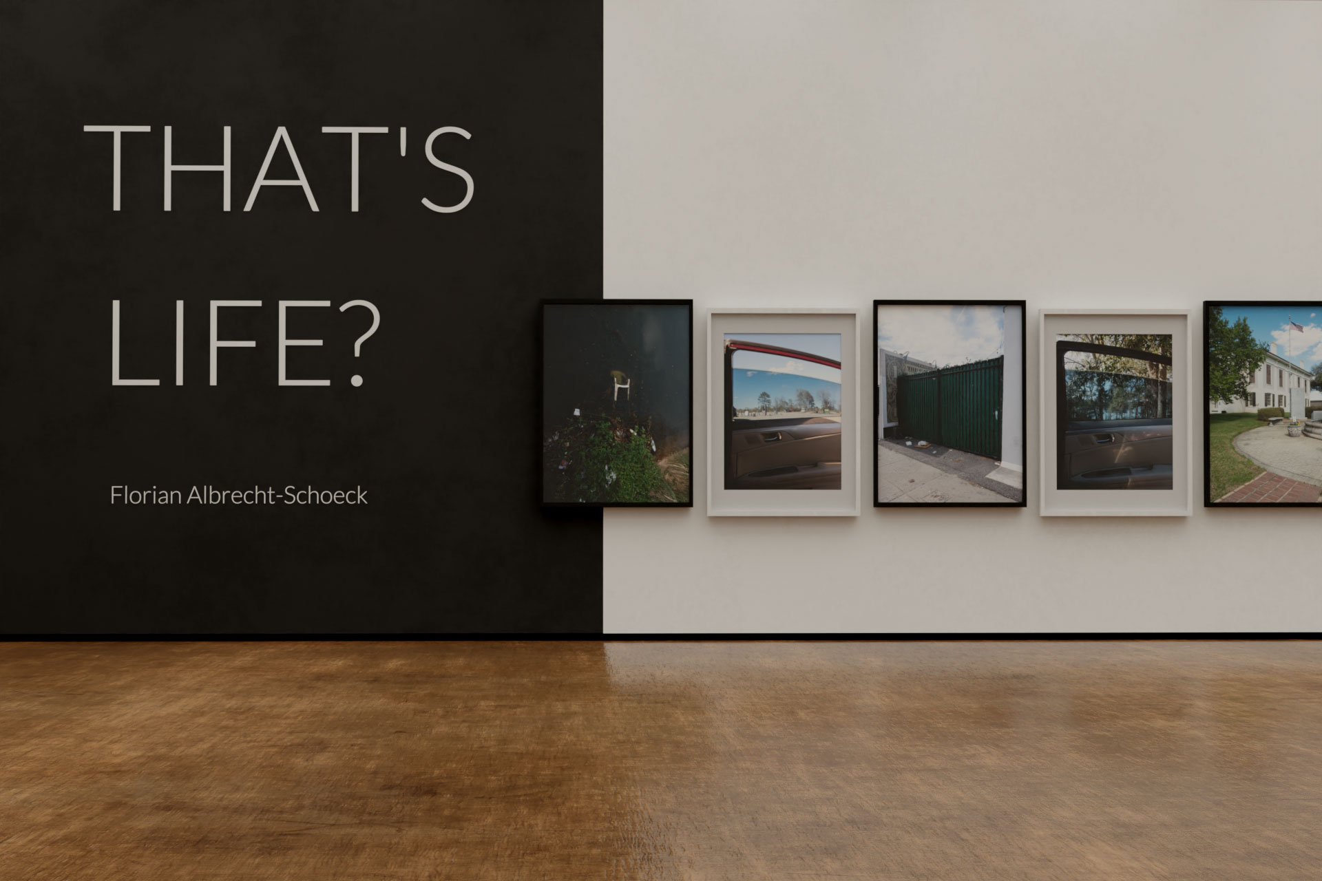 Installationsansicht der fotografischen Arbeit „That´s Life“ von Florian Albrecht-Schoeck.