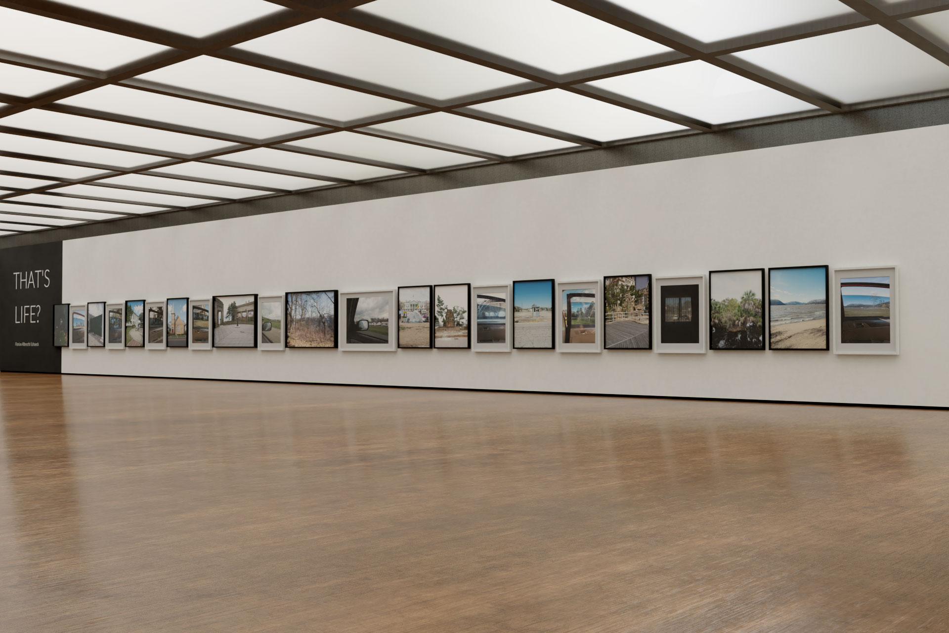 Installationsansicht der fotografischen Arbeit „That´s Life“ von Florian Albrecht-Schoeck.