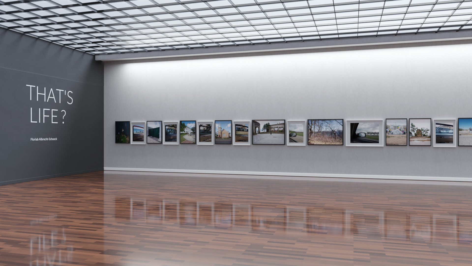 Installationsansicht der fotografischen Arbeit „That´s Life“ von Florian Albrecht-Schoeck.